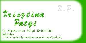 krisztina patyi business card